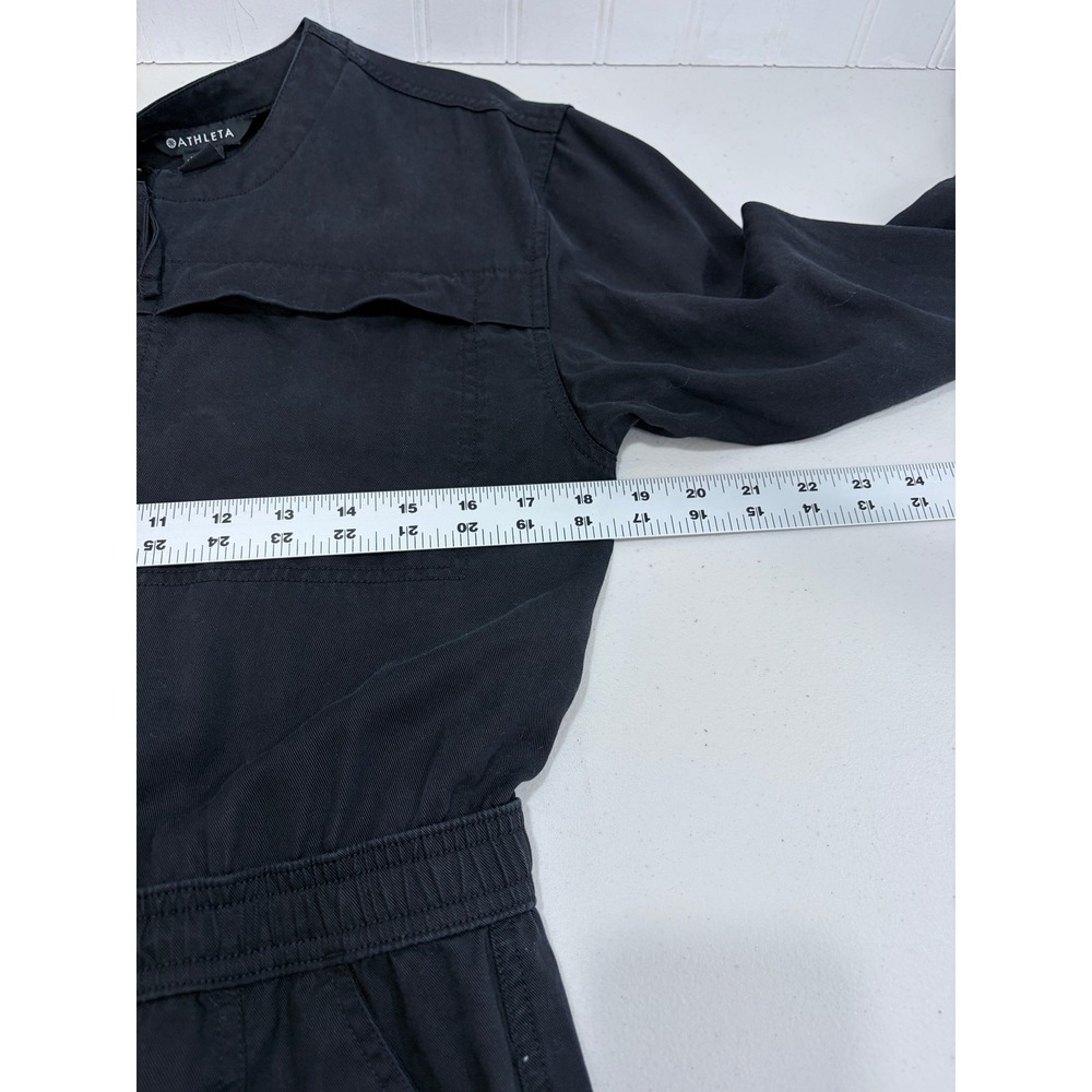 Athleta Summit Cargo Jumpsuit Black Long Sleeve Utility Women's Small - Picture 9 of 13